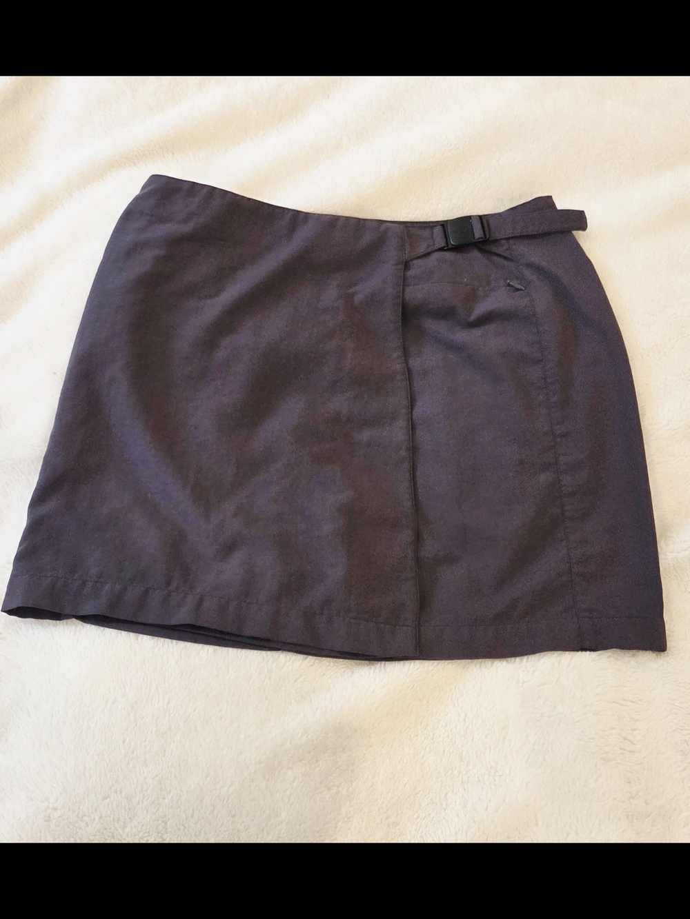 The North Face Gray Wrap-Style Skort with Side Buckle